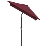Parasol met metalen paal 300x200 cm bordeauxrood