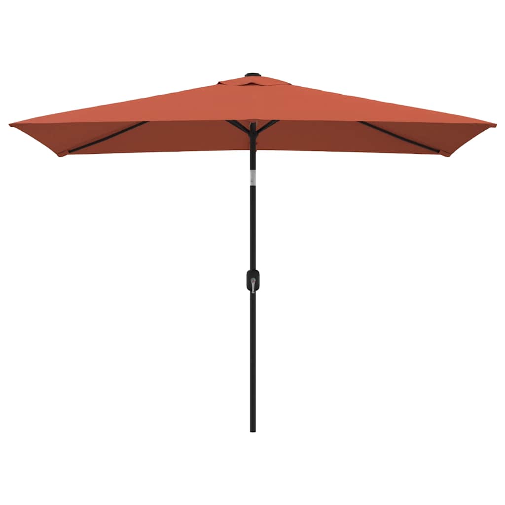 Parasol met metalen paal 300x200 cm terracotta