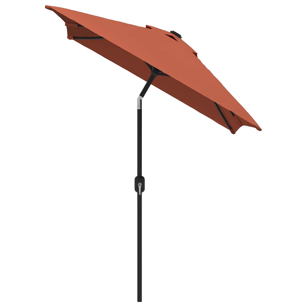 Parasol met metalen paal 300x200 cm terracotta