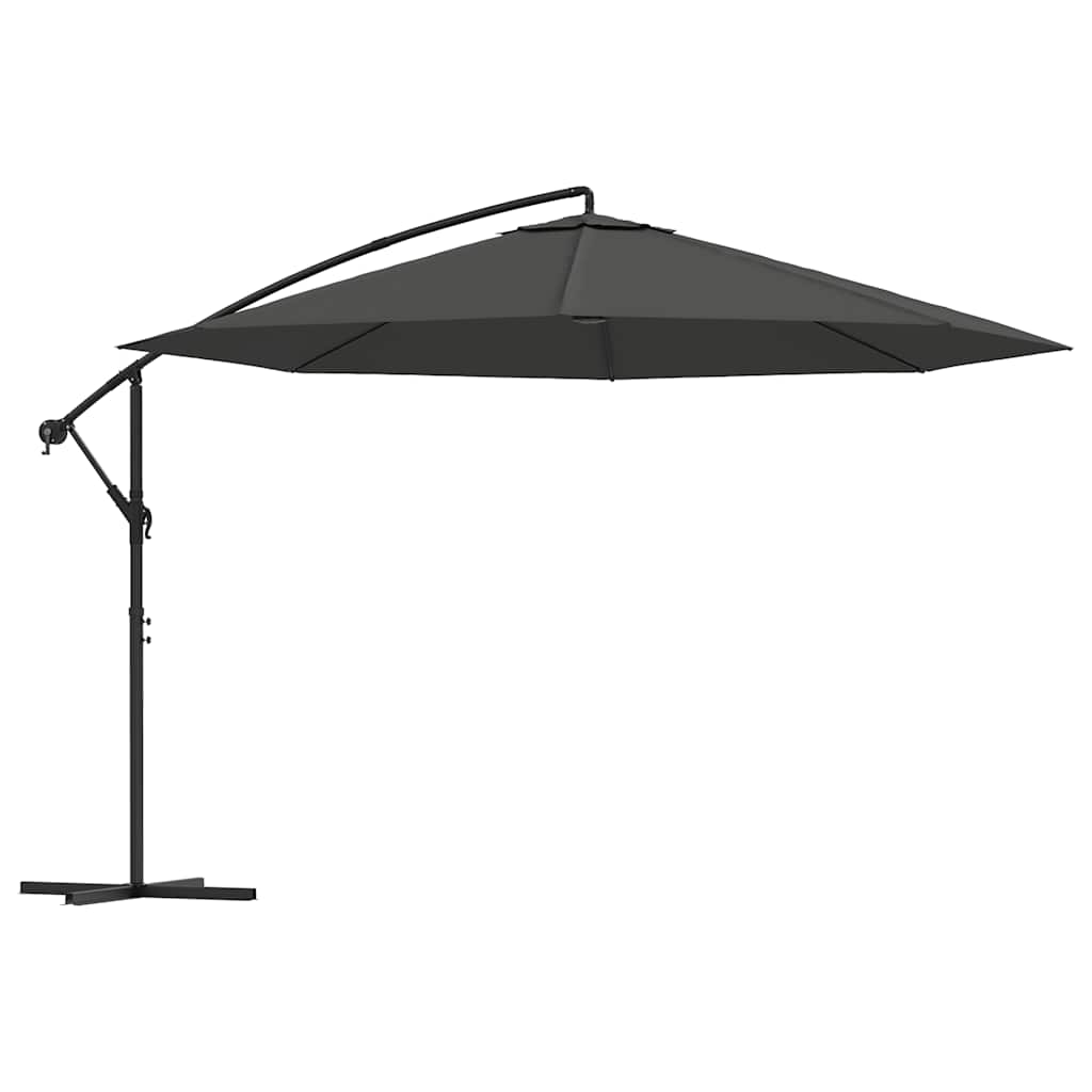 Zweefparasol met aluminium paal 350 cm antracietkleurig