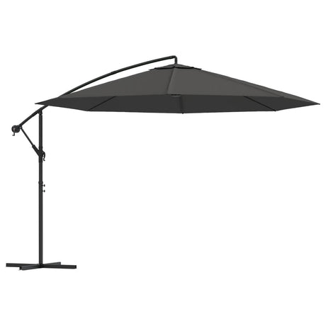 Zweefparasol met aluminium paal 350 cm antracietkleurig - AllerleiShop