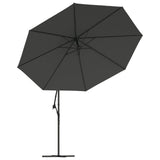 Zweefparasol met aluminium paal 350 cm antracietkleurig - AllerleiShop