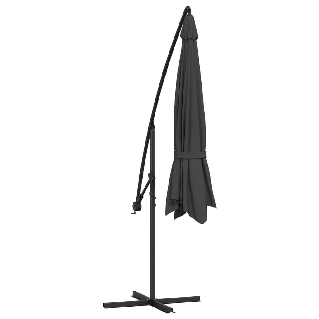 Zweefparasol met aluminium paal 350 cm antracietkleurig - AllerleiShop