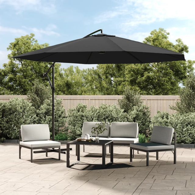 Zweefparasol met aluminium paal 350 cm antracietkleurig - AllerleiShop