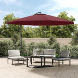 Zweefparasol met aluminium paal 350 cm bordeauxrood - AllerleiShop