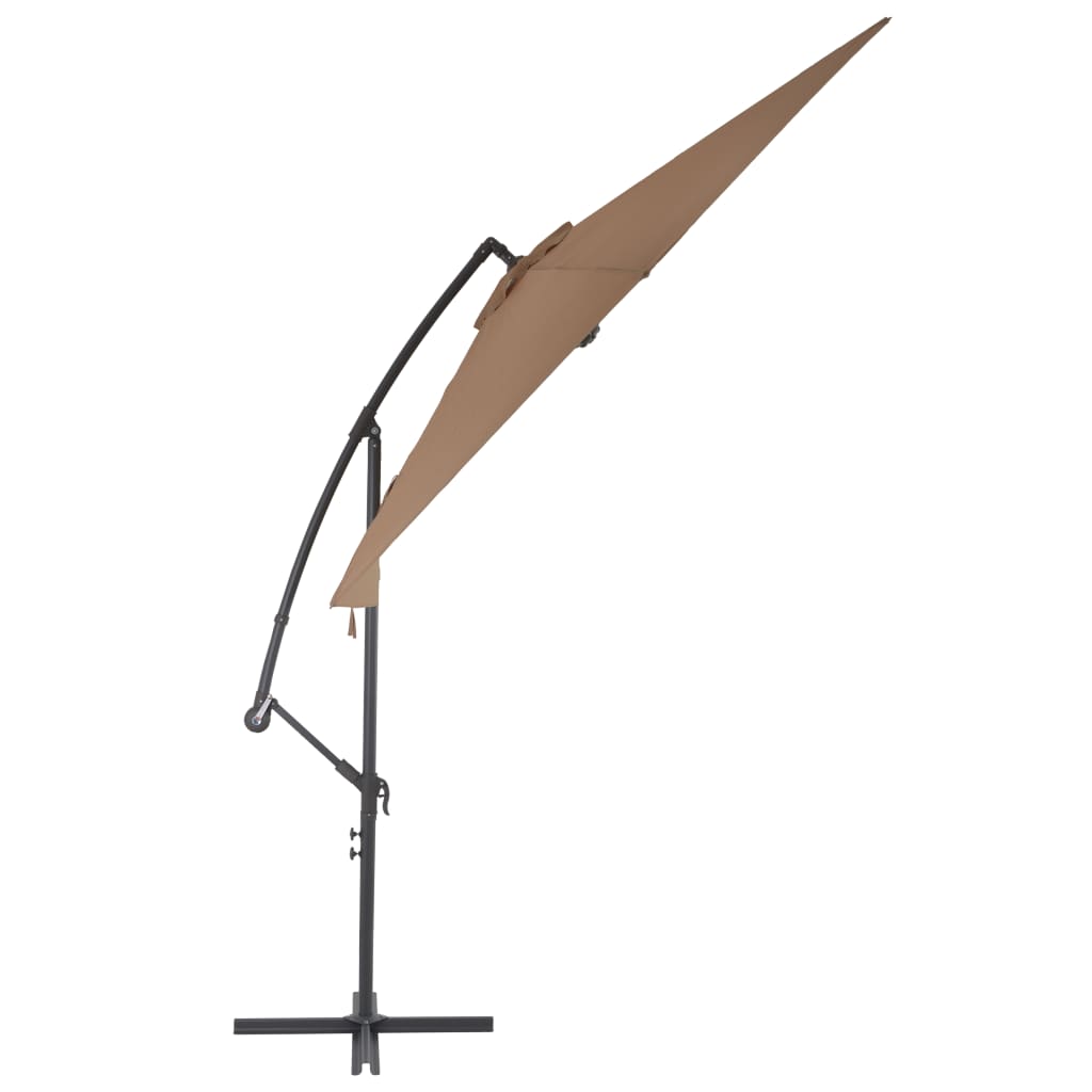 Zweefparasol met aluminium paal 300 cm taupe - AllerleiShop