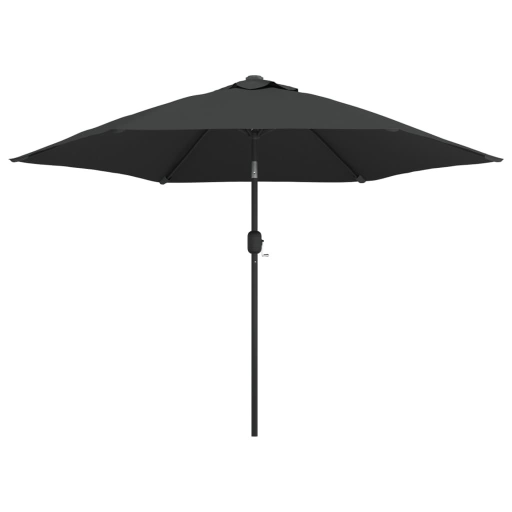 Parasol met LED-verlichting en stalen paal 300 cm antraciet - AllerleiShop