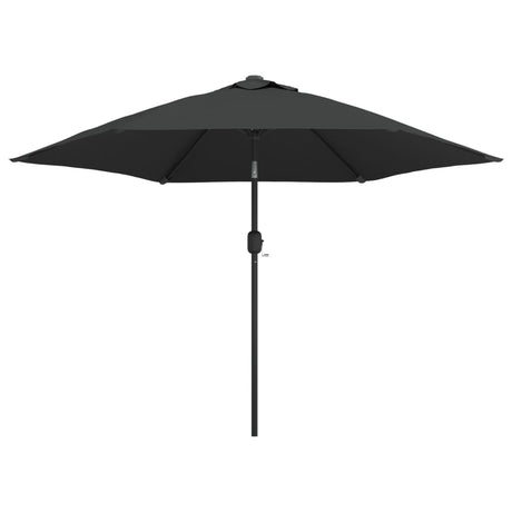 Parasol met LED-verlichting en stalen paal 300 cm antraciet - AllerleiShop