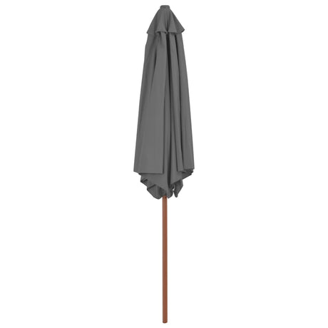 Parasol met houten paal 270 cm antraciet - AllerleiShop