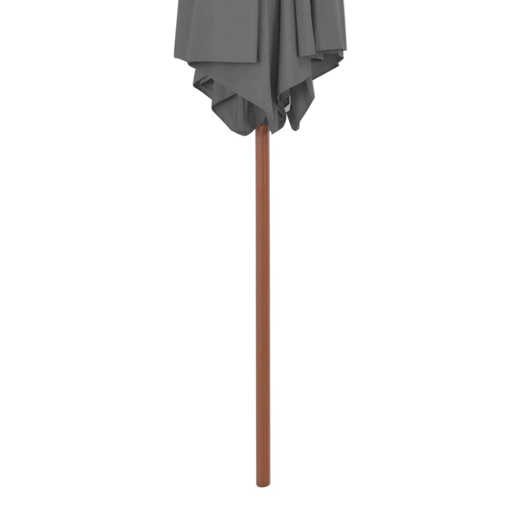 Parasol met houten paal 270 cm antraciet - AllerleiShop