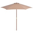 Parasol met houten paal 270 cm taupe - AllerleiShop