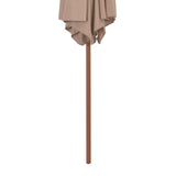 Parasol met houten paal 270 cm taupe - AllerleiShop