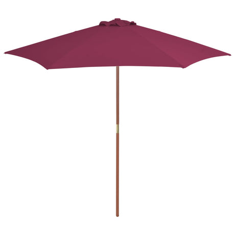 Parasol met houten paal 270 cm bordeauxrood - AllerleiShop