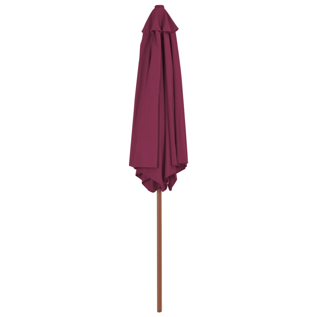 Parasol met houten paal 270 cm bordeauxrood - AllerleiShop