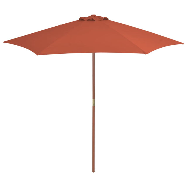 Parasol met houten paal 270 cm terracotta - AllerleiShop