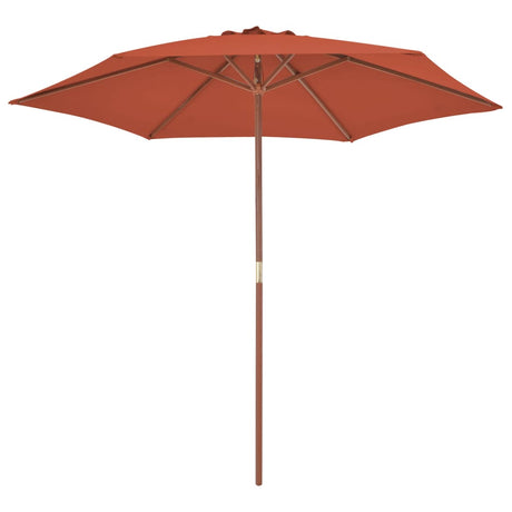 Parasol met houten paal 270 cm terracotta - AllerleiShop