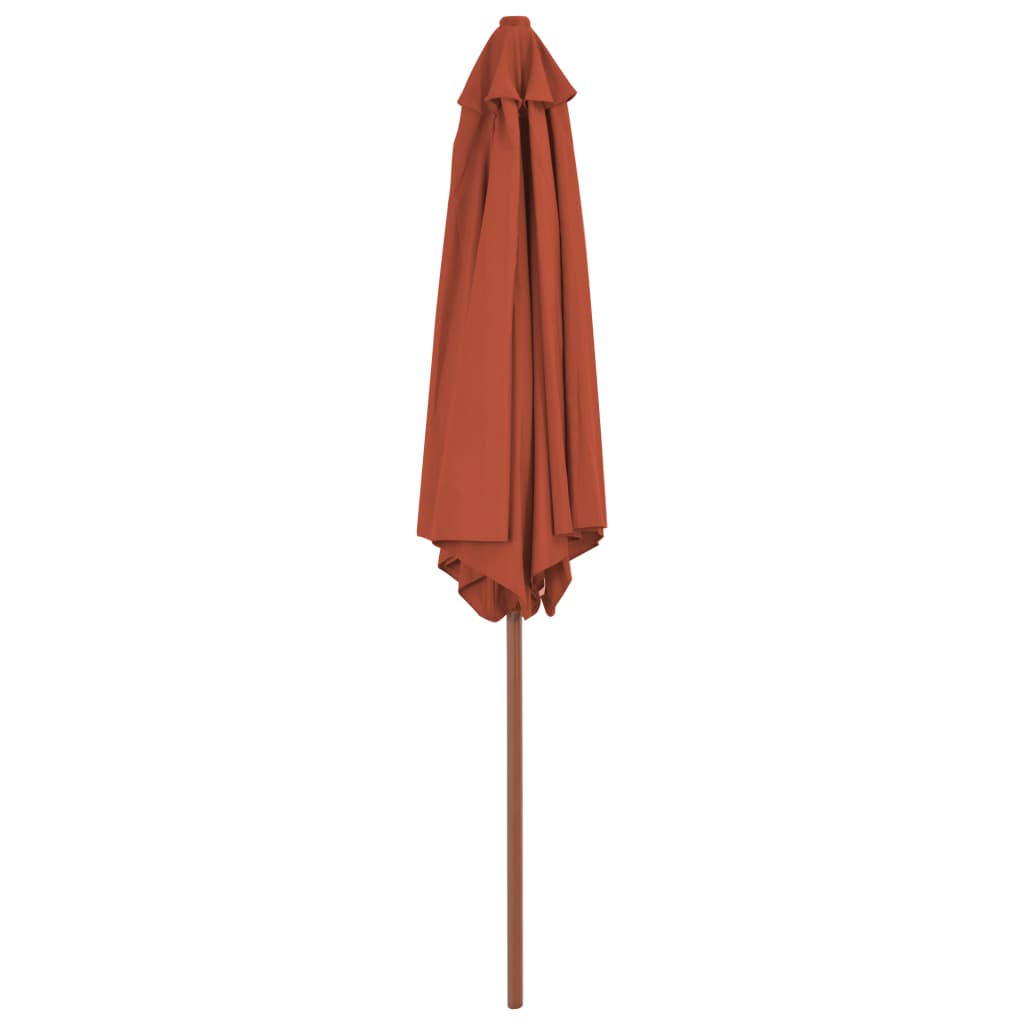 Parasol met houten paal 270 cm terracotta - AllerleiShop