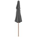 Parasol dubbeldekker met houten paal 270 cm antraciet - AllerleiShop