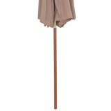 Parasol dubbeldekker met houten paal 270 cm taupe - AllerleiShop