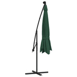 Zweefparasol met LED-verlichting en metalen paal 350 cm groen - AllerleiShop