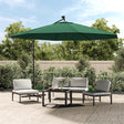 Zweefparasol met LED-verlichting en metalen paal 350 cm groen - AllerleiShop