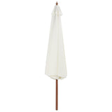 Parasol met houten paal 350 cm zandwit - AllerleiShop