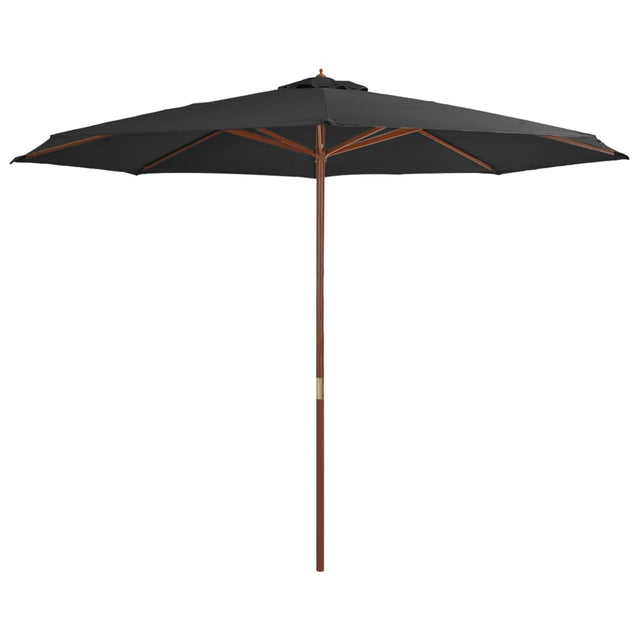 Parasol met houten paal 350 cm antraciet - AllerleiShop