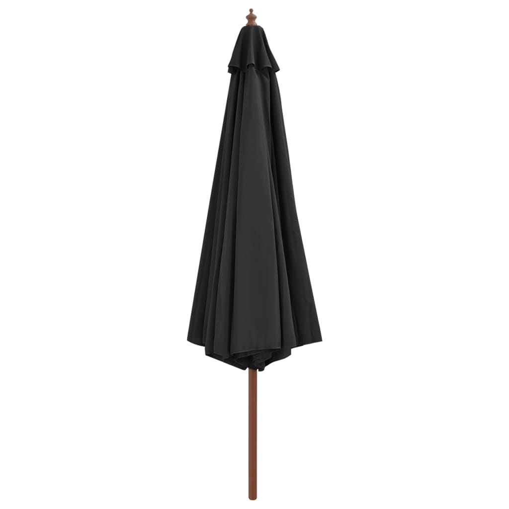 Parasol met houten paal 350 cm antraciet - AllerleiShop