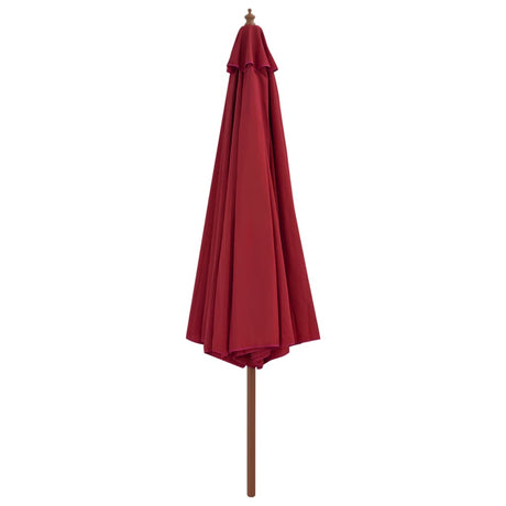 Parasol met houten paal 350 cm bordeauxrood - AllerleiShop