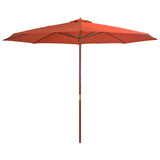 Parasol met houten paal 350 cm terracottakleurig - AllerleiShop