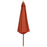 Parasol met houten paal 350 cm terracottakleurig - AllerleiShop