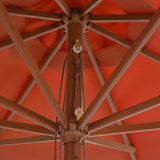 Parasol met houten paal 350 cm terracottakleurig - AllerleiShop