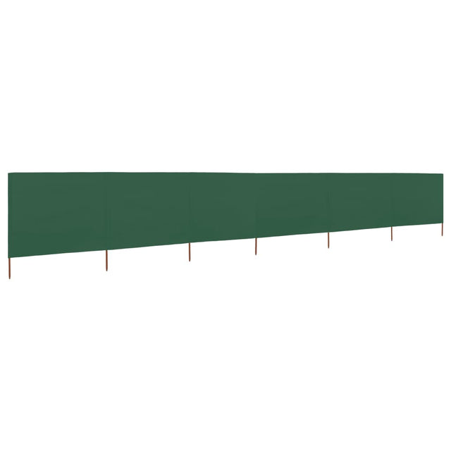 Windscherm 6-panelen 800x80 cm stof groen - AllerleiShop