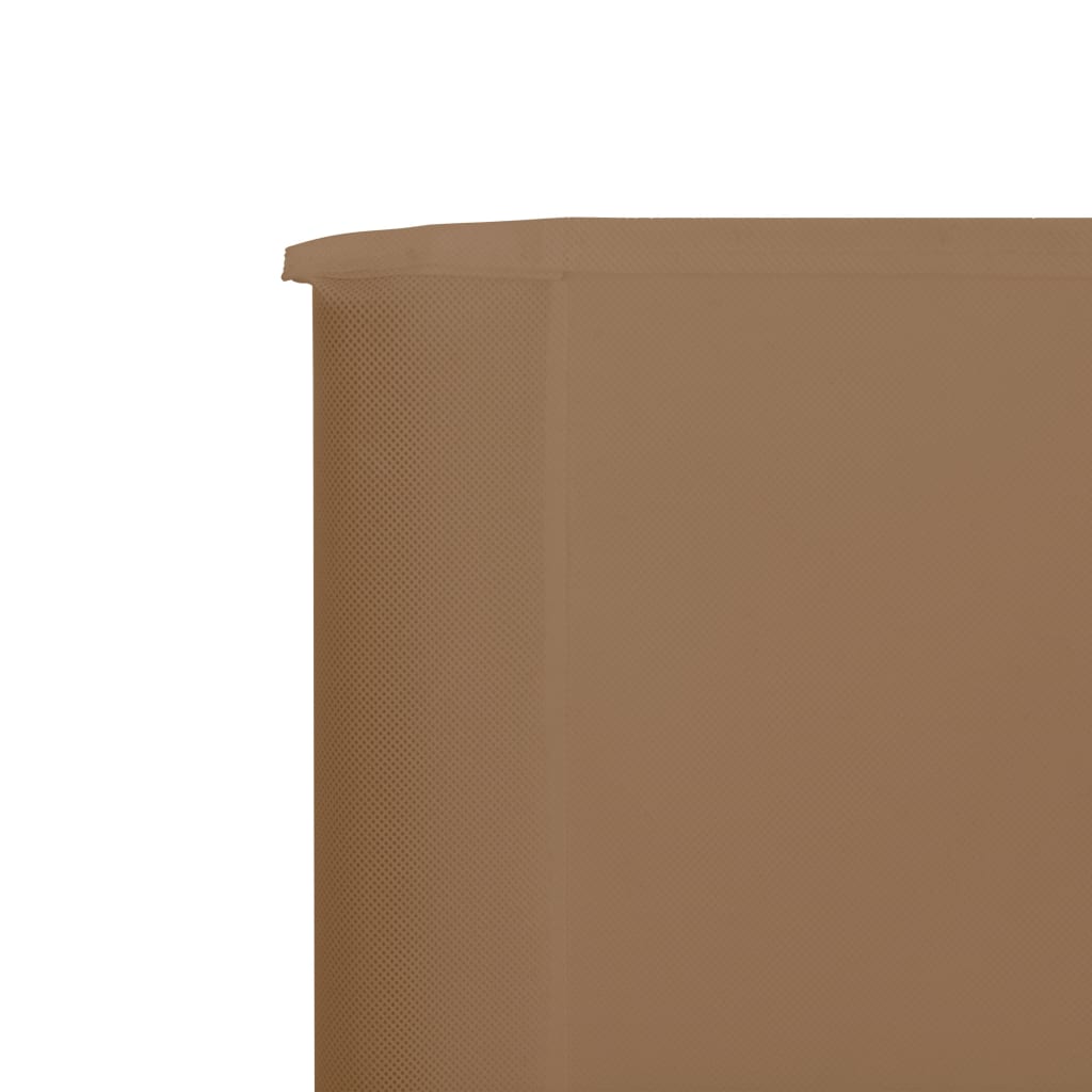 Windscherm 6-panelen 800x80 cm stof taupe - AllerleiShop