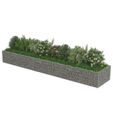 Gabion plantenbak verhoogd 450x90x50 cm gegalvaniseerd staal