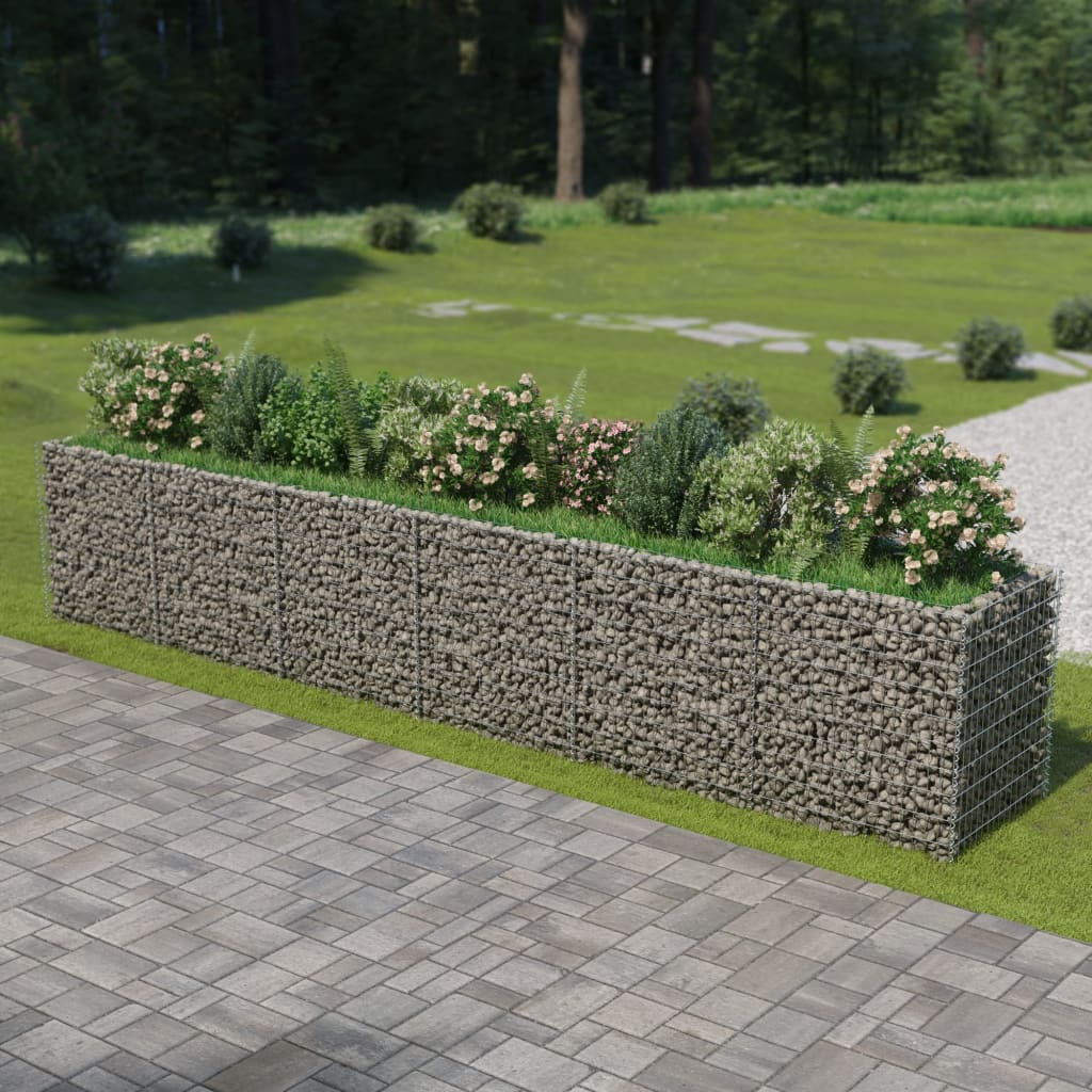 Gabion plantenbak verhoogd 540x90x100 cm gegalvaniseerd staal