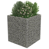 Gabion plantenbak verhoogd 90x90x100 cm gegalvaniseerd staal