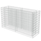 Gabion plantenbak verhoogd 180x50x100 cm gegalvaniseerd staal