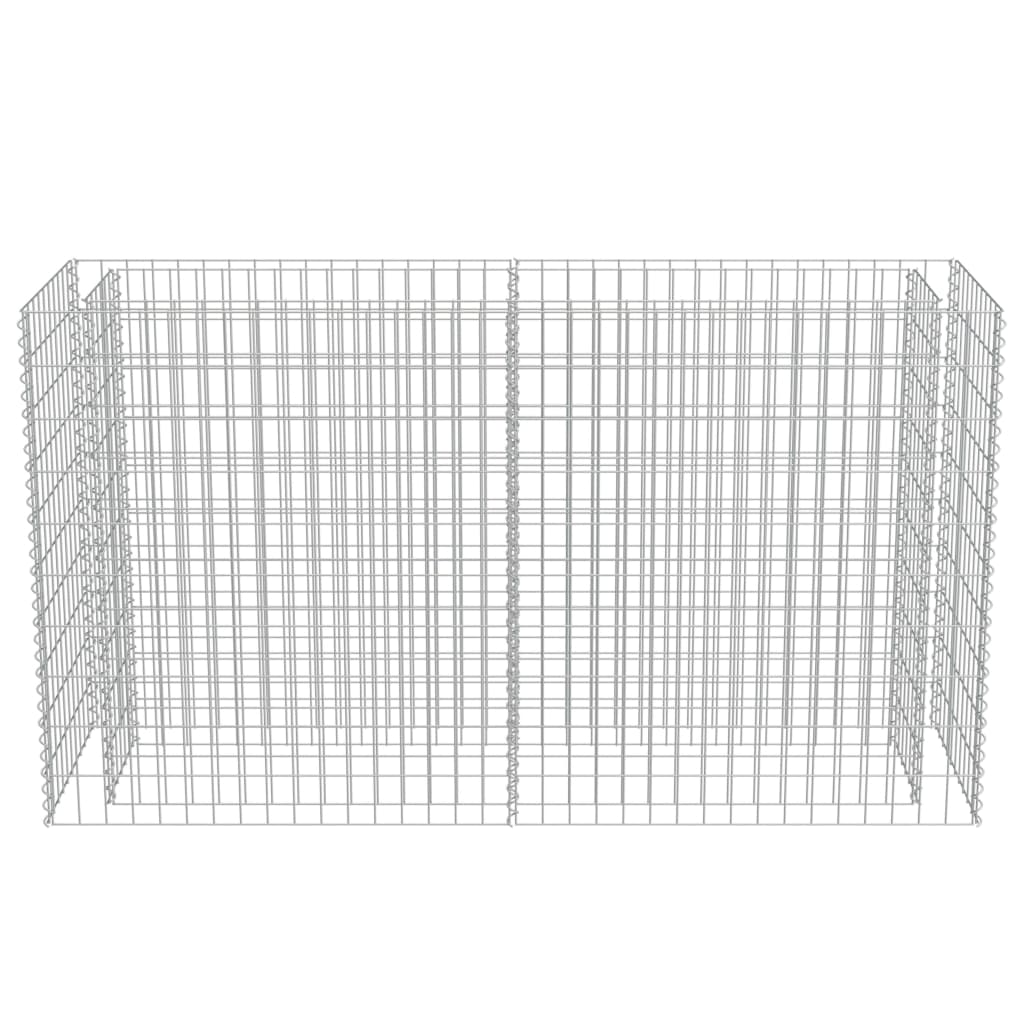 Gabion plantenbak verhoogd 180x50x100 cm gegalvaniseerd staal