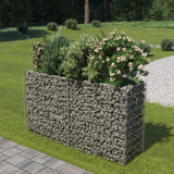 Gabion plantenbak verhoogd 180x50x100 cm gegalvaniseerd staal