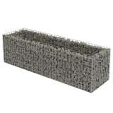 Gabion plantenbak verhoogd 180x50x50 cm gegalvaniseerd staal