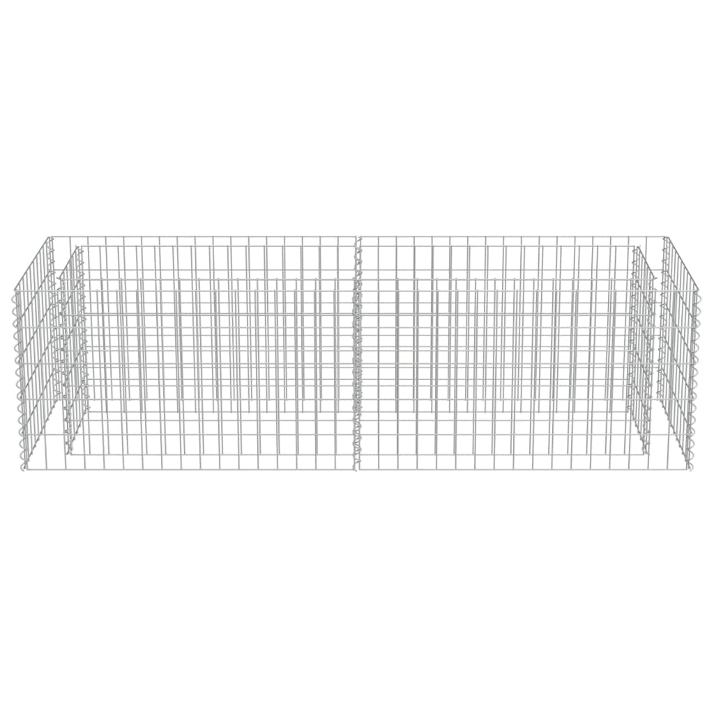 Gabion plantenbak verhoogd 180x50x50 cm gegalvaniseerd staal