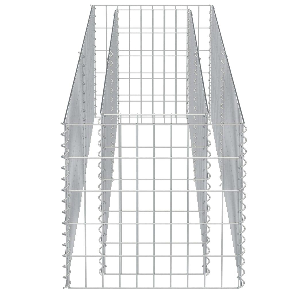 Gabion plantenbak verhoogd 180x50x50 cm gegalvaniseerd staal