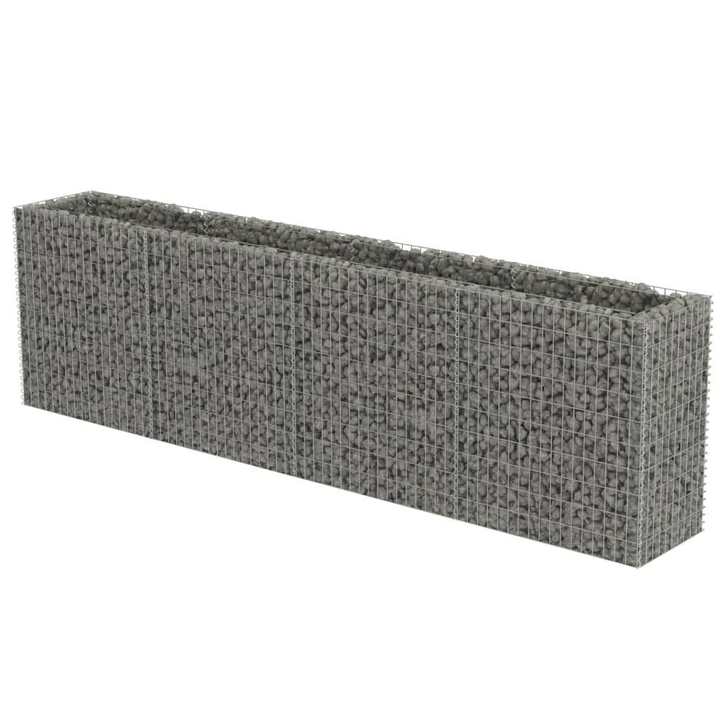 Gabion plantenbak verhoogd 360x50x100 cm gegalvaniseerd staal