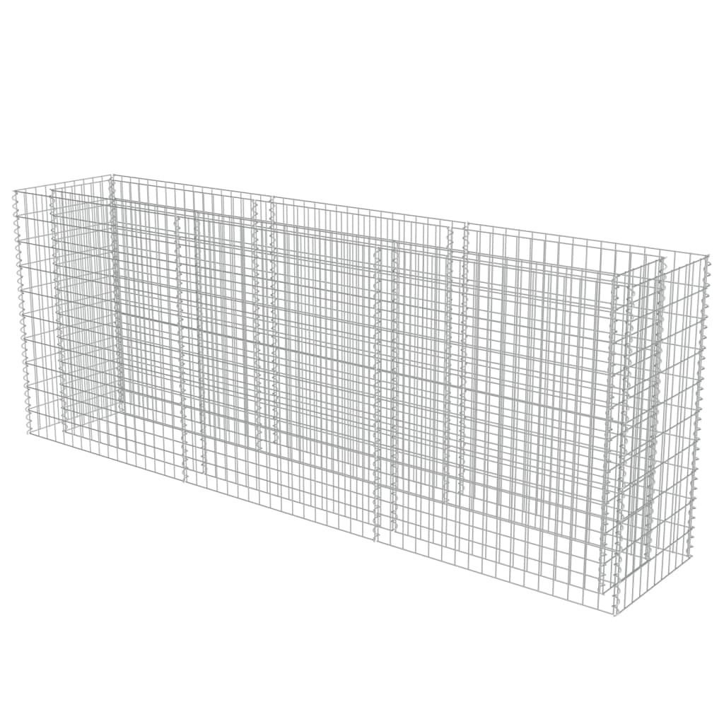 Gabion plantenbak verhoogd 270x50x100 cm gegalvaniseerd staal