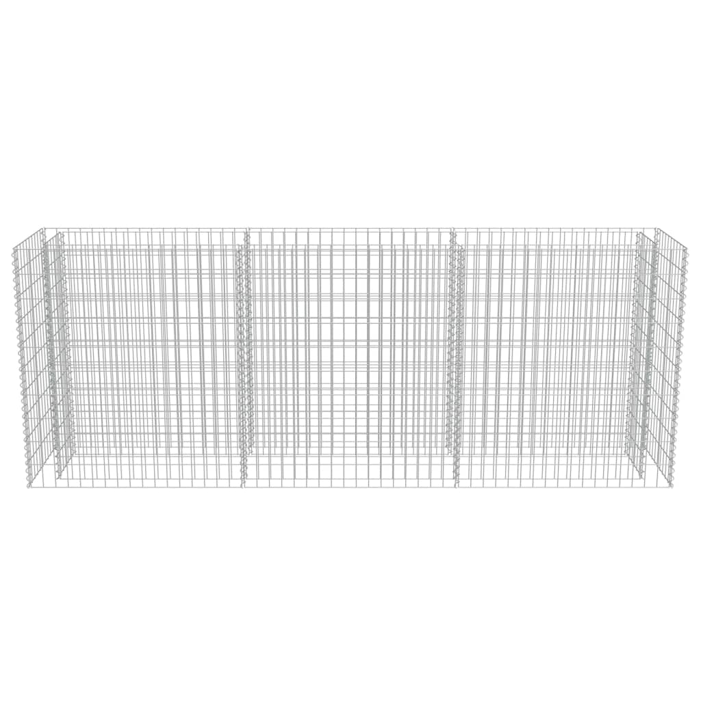 Gabion plantenbak verhoogd 270x50x100 cm gegalvaniseerd staal