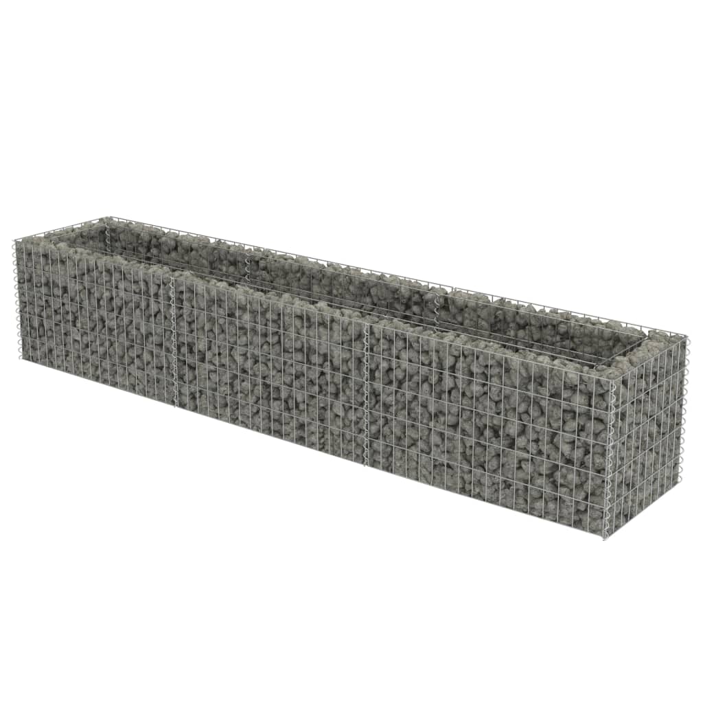 Gabion plantenbak verhoogd 270x50x50 cm gegalvaniseerd staal