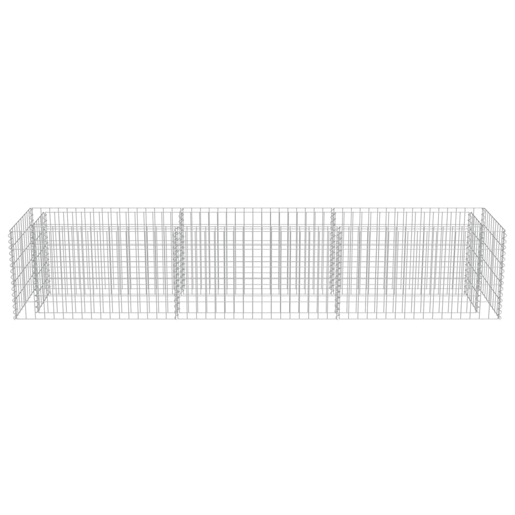 Gabion plantenbak verhoogd 270x50x50 cm gegalvaniseerd staal