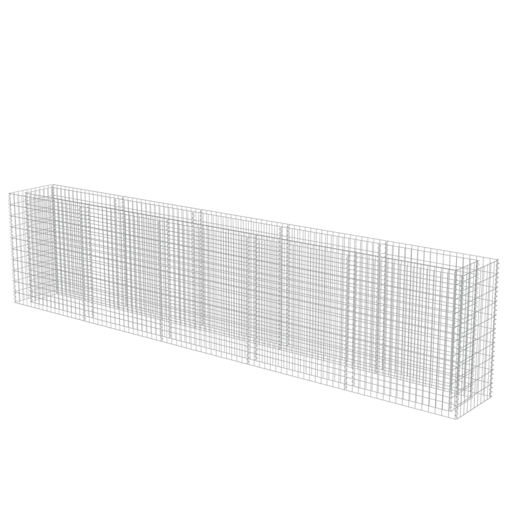 Gabion plantenbak verhoogd 450x50x100 cm gegalvaniseerd staal