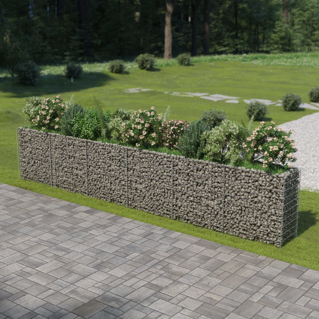 Gabion plantenbak verhoogd 540x50x100 cm gegalvaniseerd staal